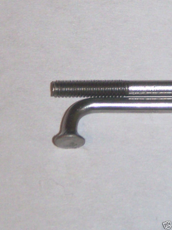 Custom length 14g (2.0mm) SILVER Stainless J-bend bicycle spokes w/o Nipples