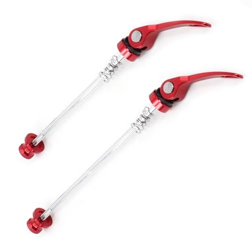 Bike Quick Release Bike Axle for Road Bicycles Front 115 mm Rear 147 mm- Red