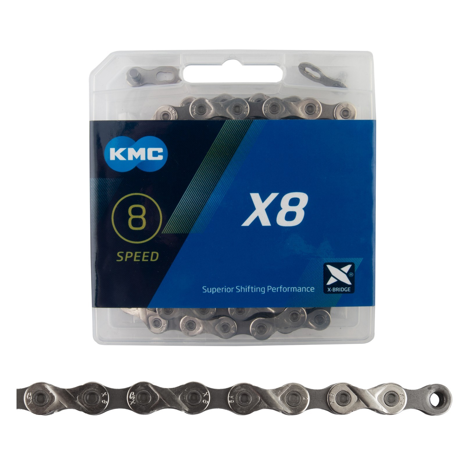 KMC X8 6/7/8 18/21/24 Speed 116L Bike Chain fits 3×7 3×8 Road MTB SRAM Shimano