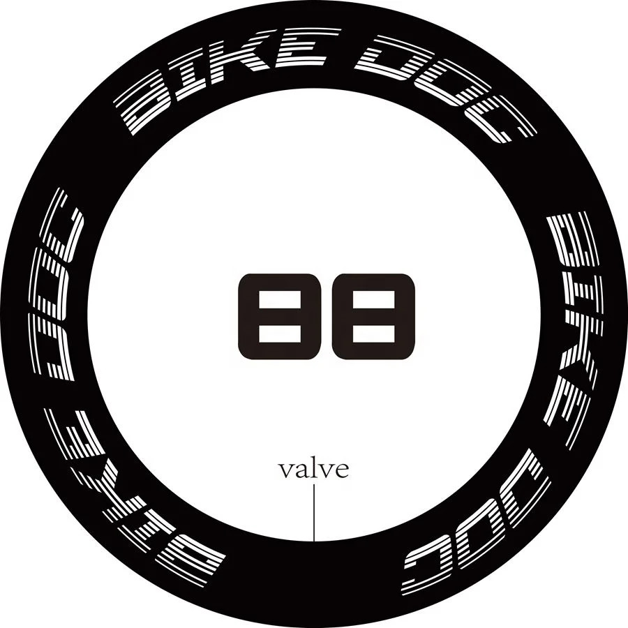 Road Bike 700C Full Carbon Fiber Rims 23/25mm Width Depth 88mm Clincher Rings