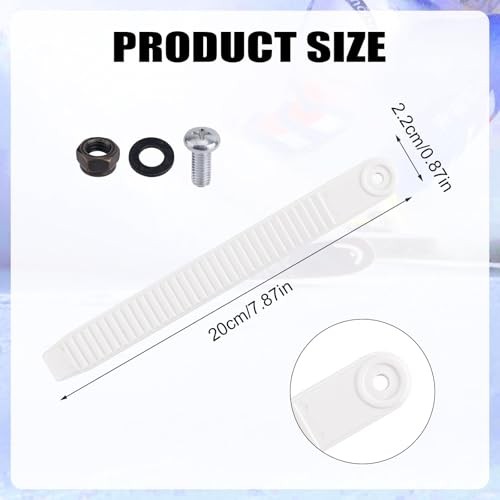 BOXOB Snowboard Strap Binding Replacement, 20×2.1cm/7.87×0.83in Snowboard White