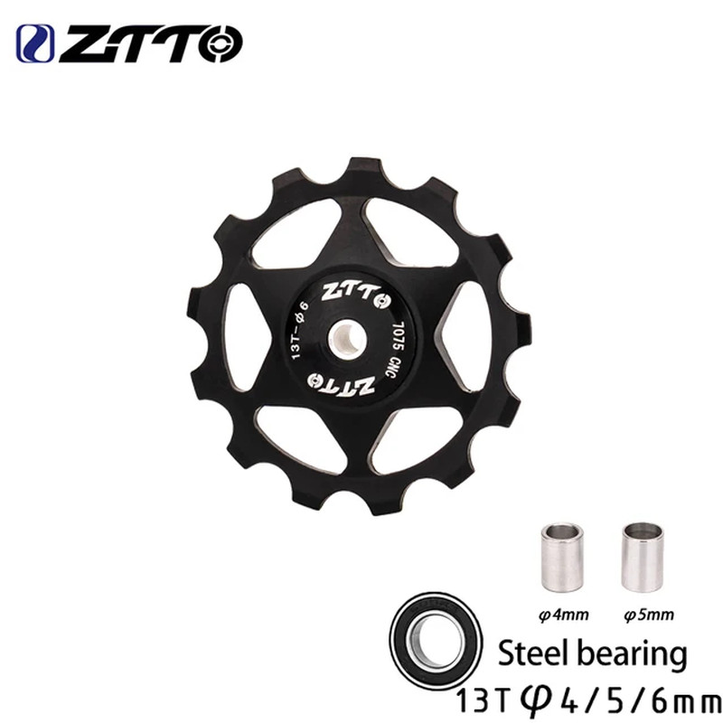 ZTTO MTB Rear Derailleur Jockey Wheels 11T 13T AL7075 Bearing Pulley Set