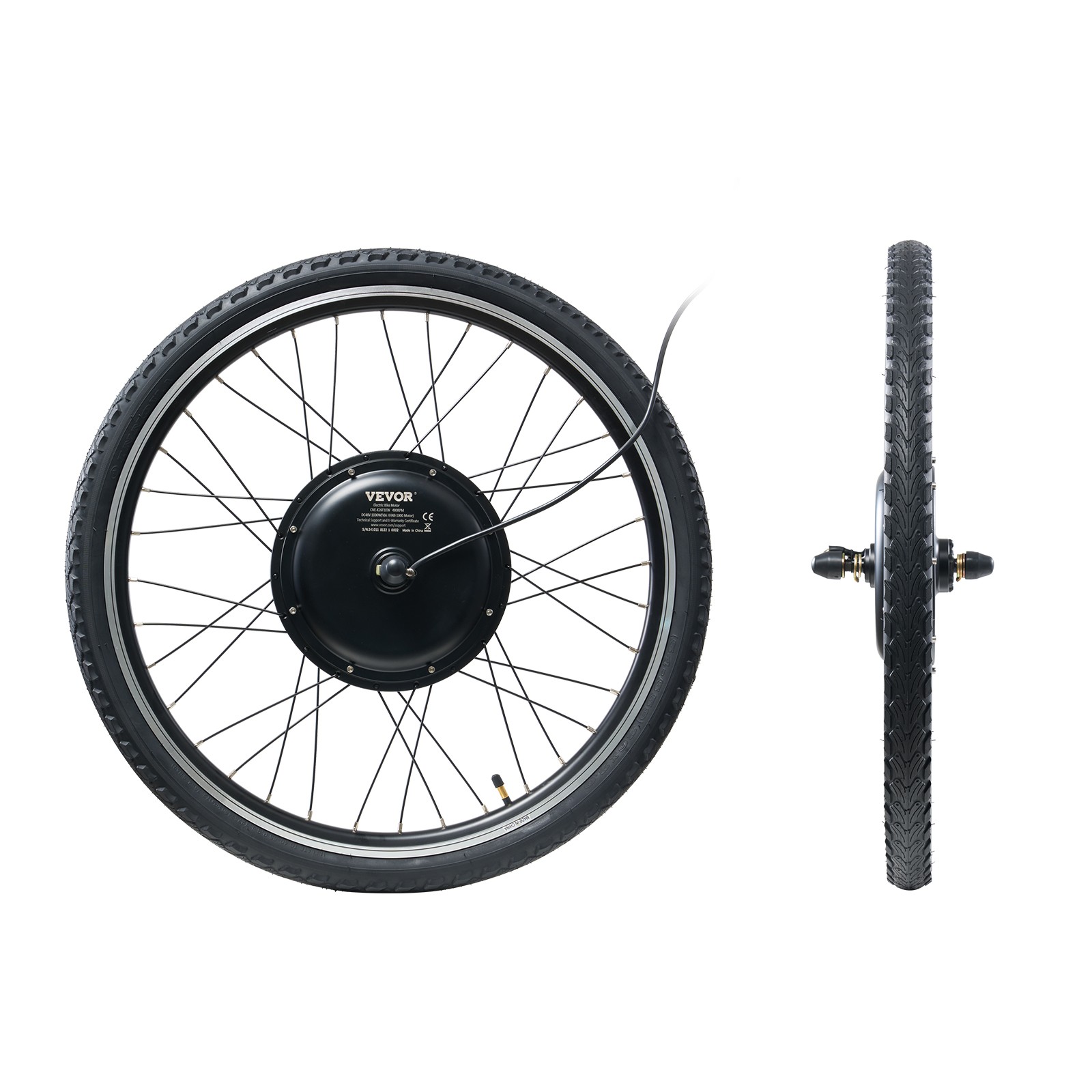 1000W Electric Bike Conversion Kit 48V 420rpm 26″ Front Wheel E-Bike Hub Motor