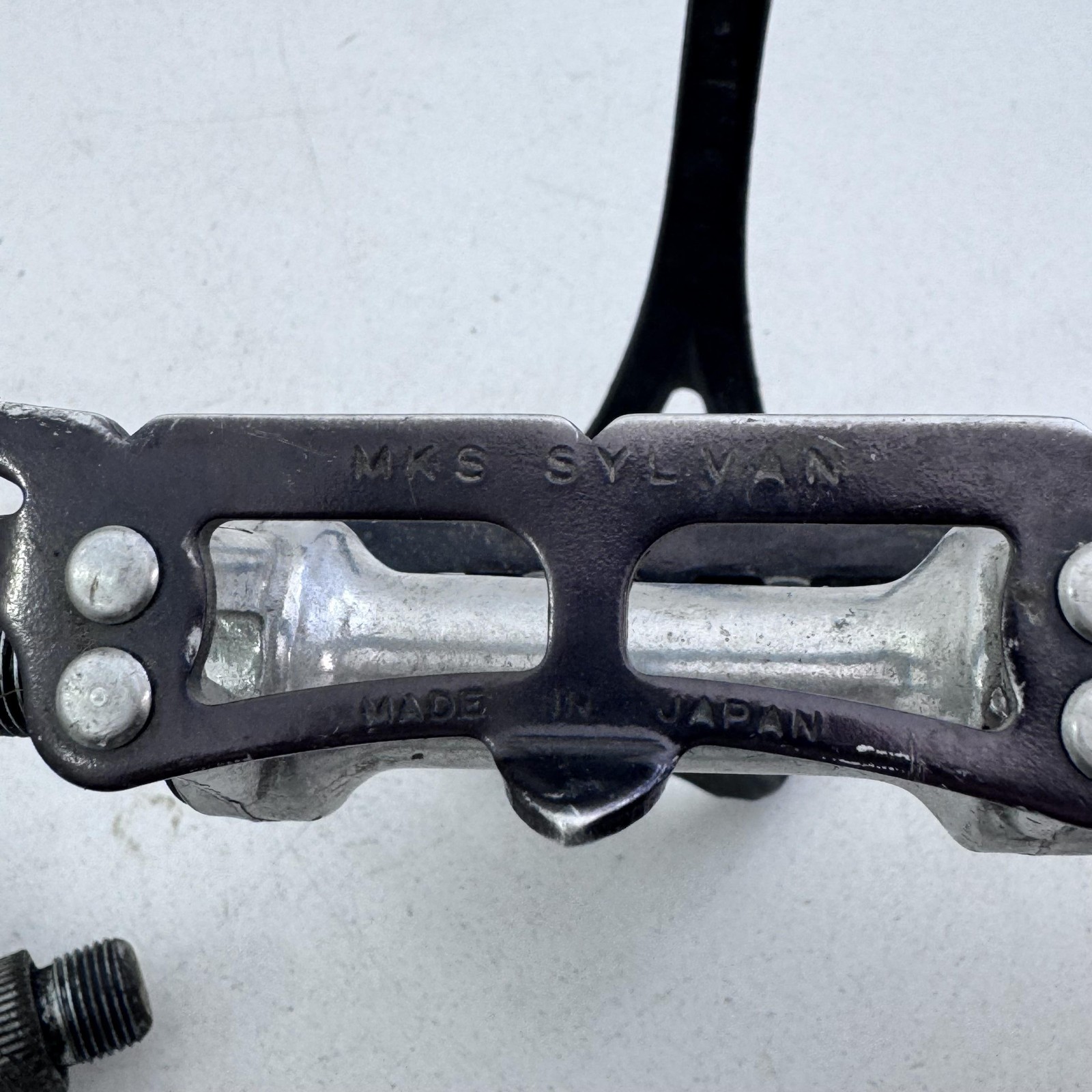 Vintage MKS Sylvan SY-1 Bike Pedals Christophe 9/16 in Toe Clips Black A68