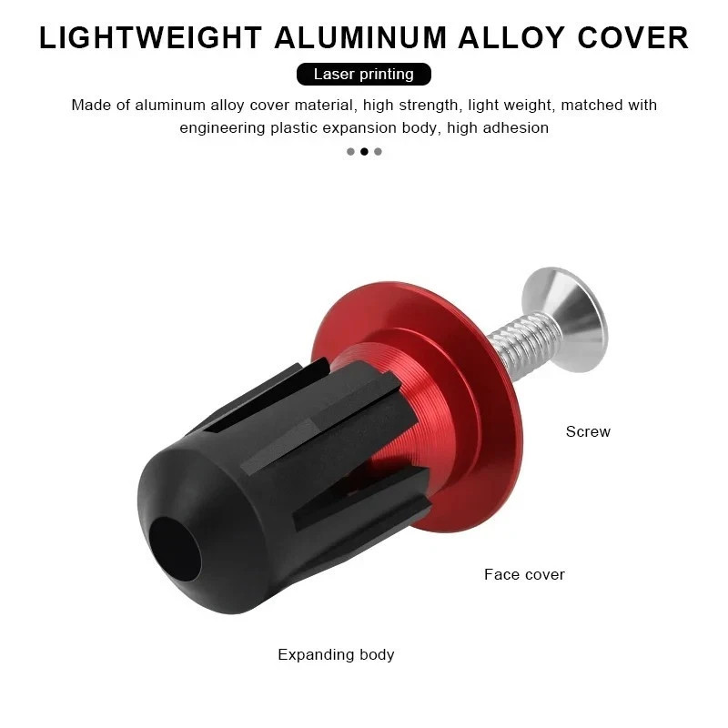 1 Pair Bike Handlebar End Plugs Aluminum Alloy Bar End Caps MTB Road Bicycle