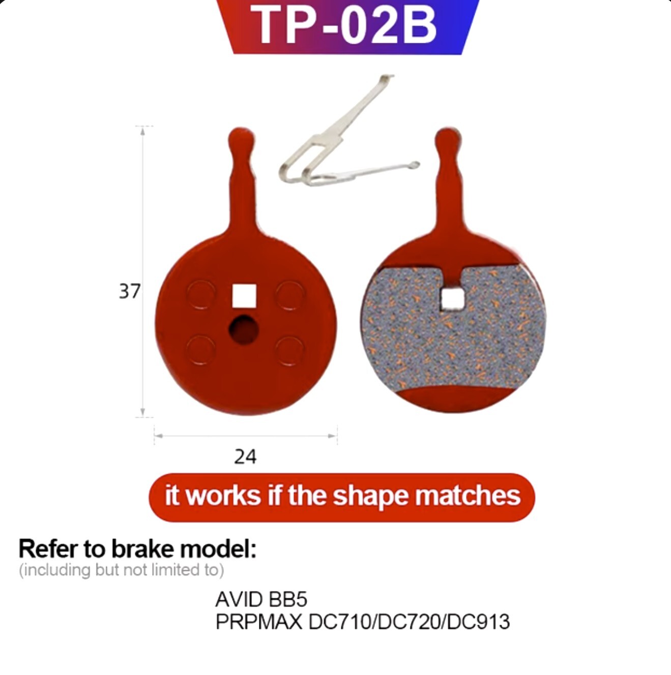2 Pairs MTB Bike Hydraulic Disc Brake Pads for Shimano, SRAM, & More, Durable