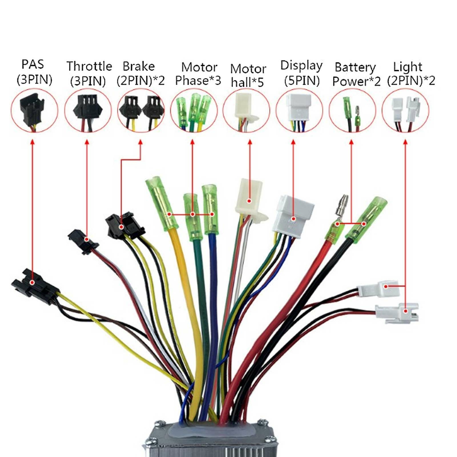 36V/48V 500W/750W E-Bike Brushless Motor Controller with S900 LCD Display Panel