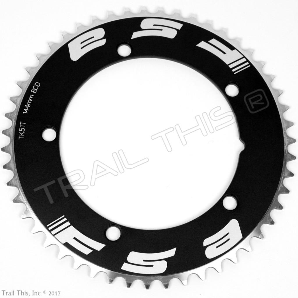 FSA Pro Track 51T x 144mm Black Bike Chainring fit 1/8″ Chain Single-Speed Fixie