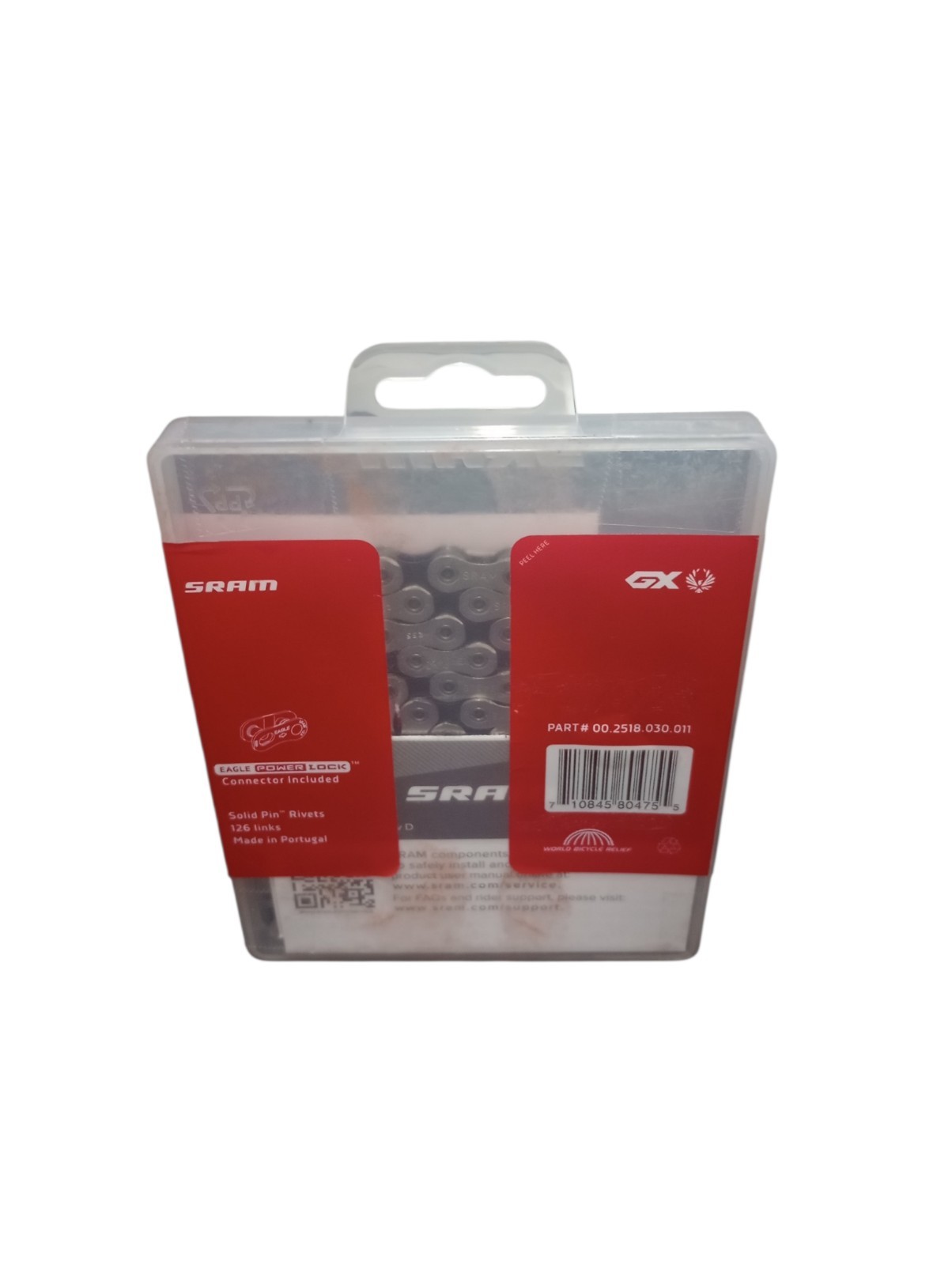 SRAM GX Eagle 12-Speed Chain 126 Links with PowerLock, Silver/Black
