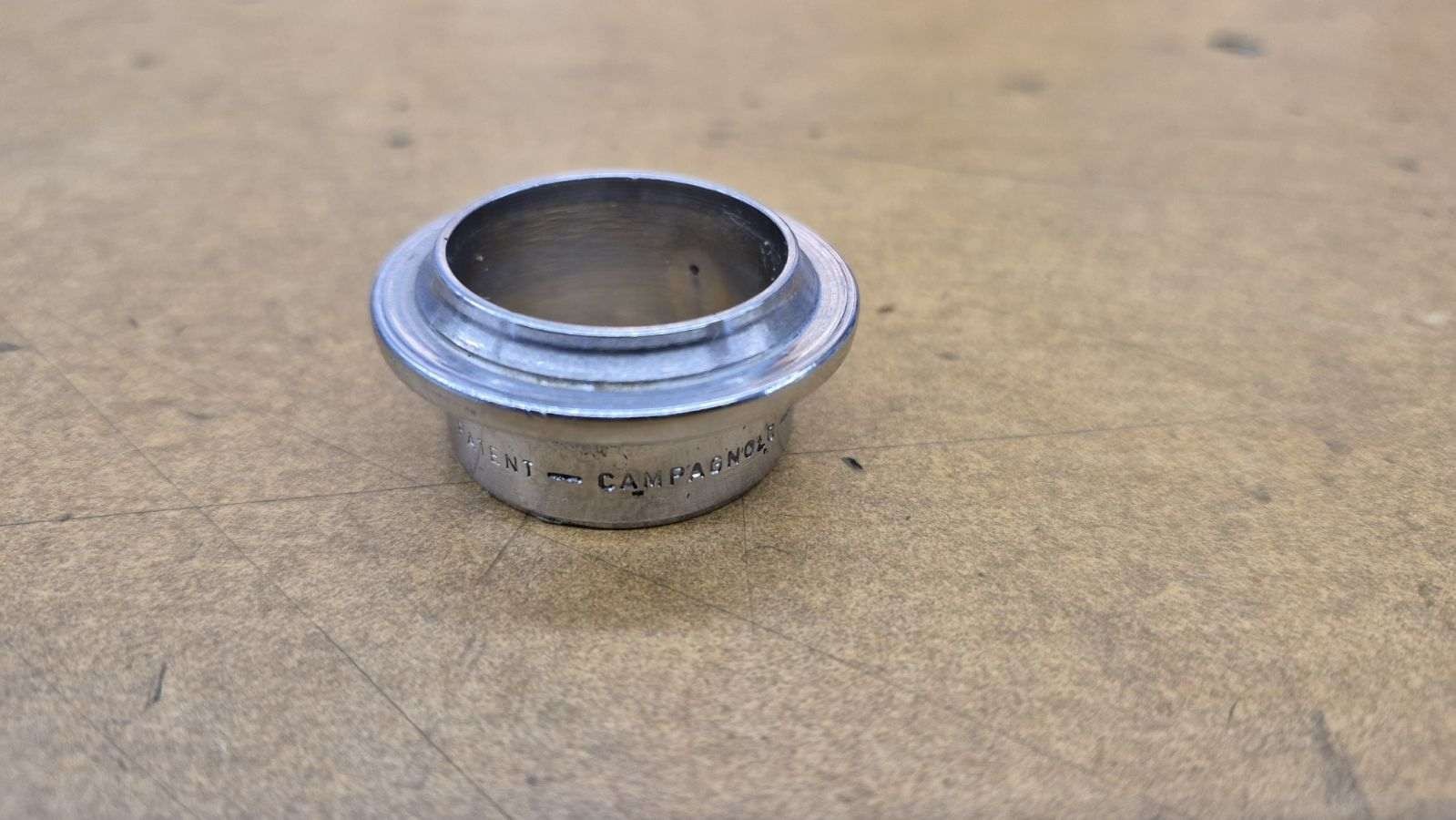 Vintage Campagnolo Record Headset, steel, chrome plated, 1” x 24tpi threaded