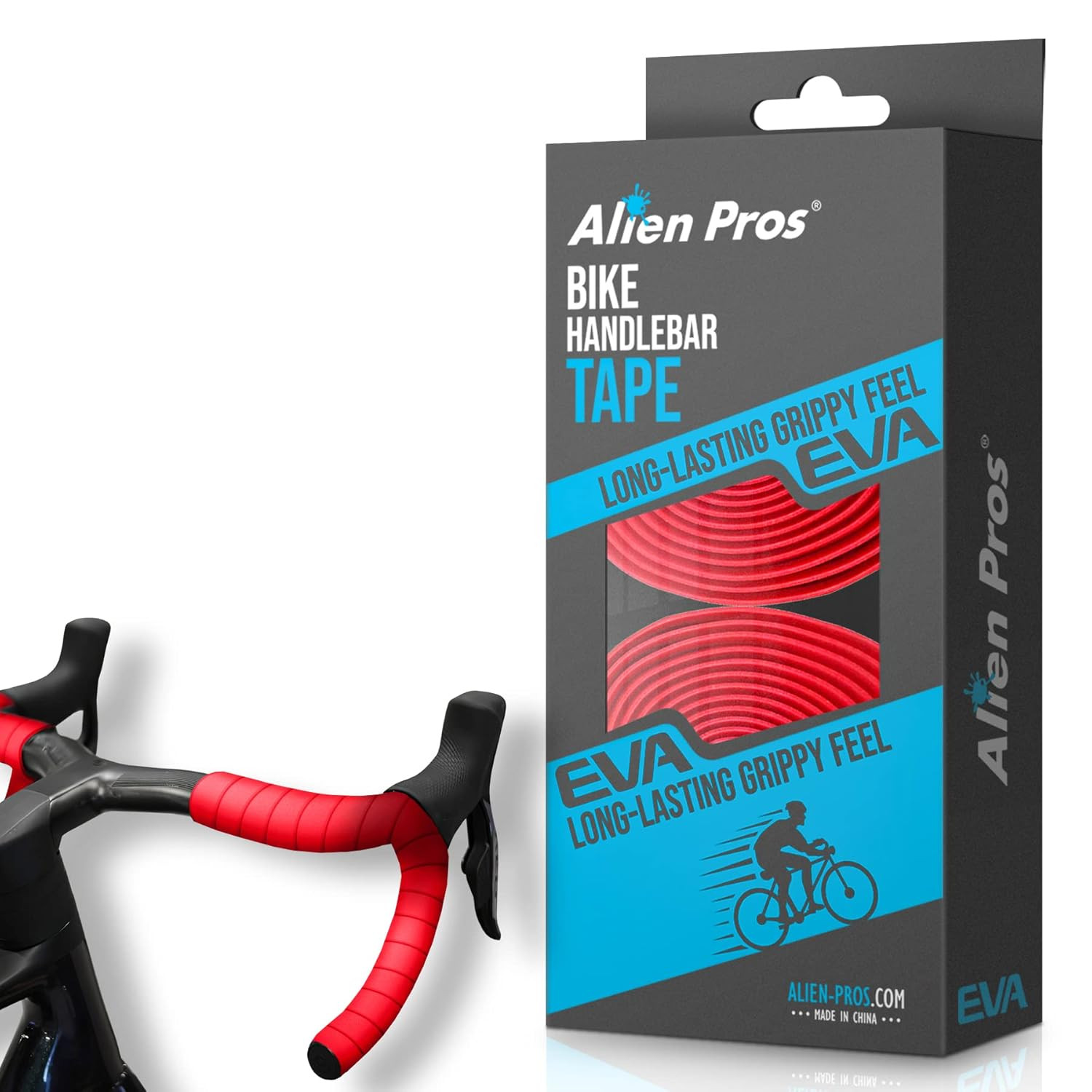 Bike Handlebar Tape EVA (Set of 2) Red – Enhance Your Bike Grip with These Bicyc