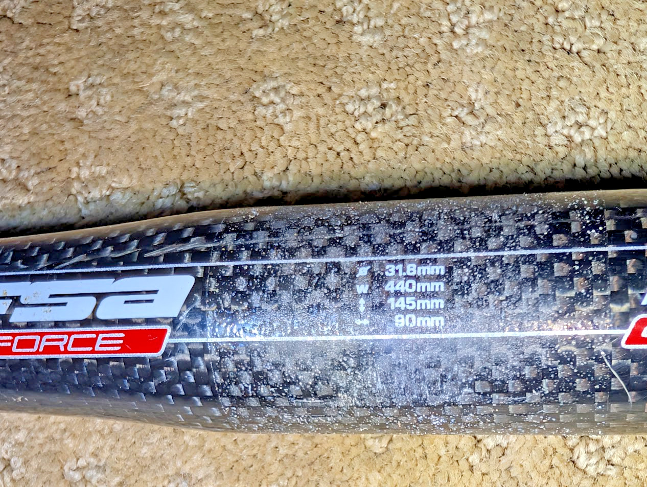 FSA K-Force Carbon Compact Road Handlebar 31.8 mm x 44 CM 238 GRAMS!