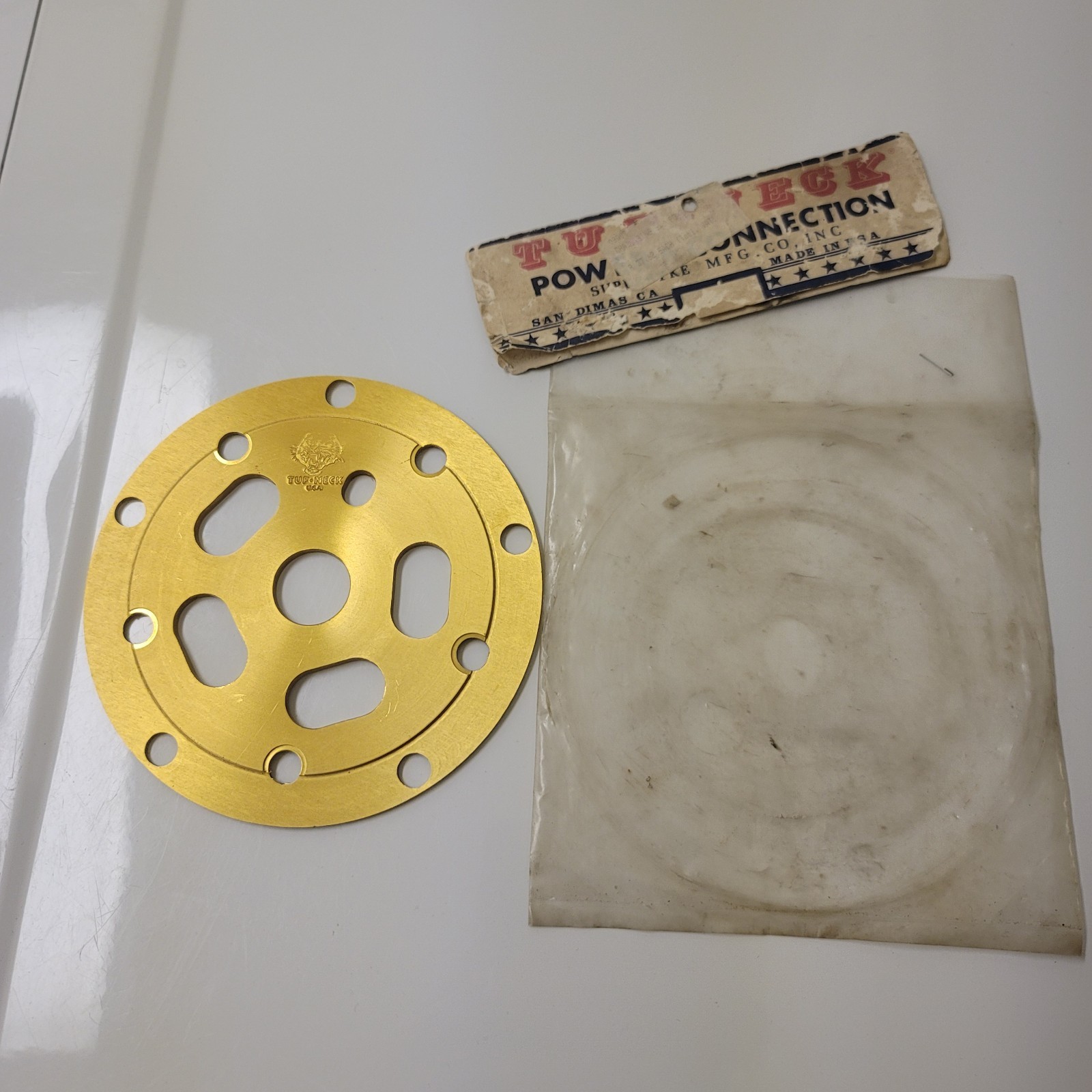 Tuf Neck Power disc GOLD Original Old school BMX TIGER stamped USA 🇺🇸 👀👀🔥🔥