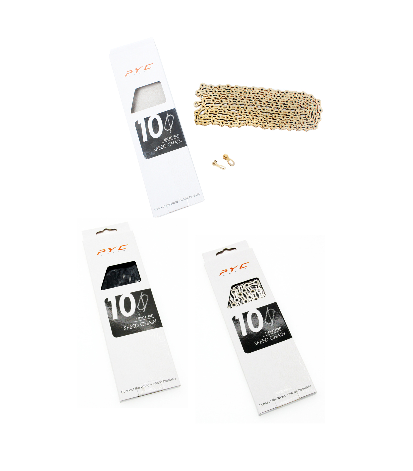 PYC Hollow-Pin 10 Speed Road MTB Cyclocross Cycle Bike Chains 116L only 258g