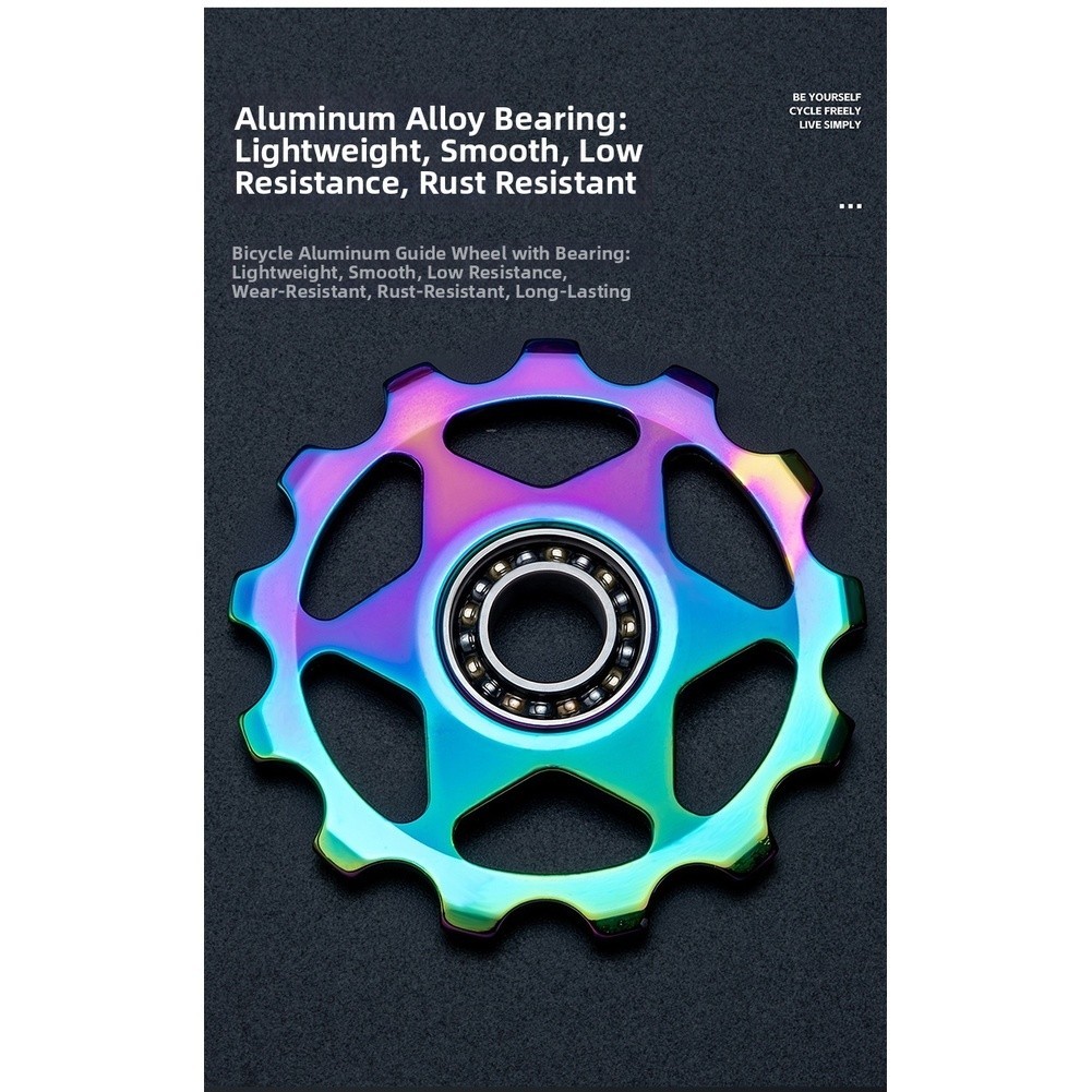 Aluminum Alloy 11T 13T Derailleur Roller Wheel for Mountain and Road Bikes