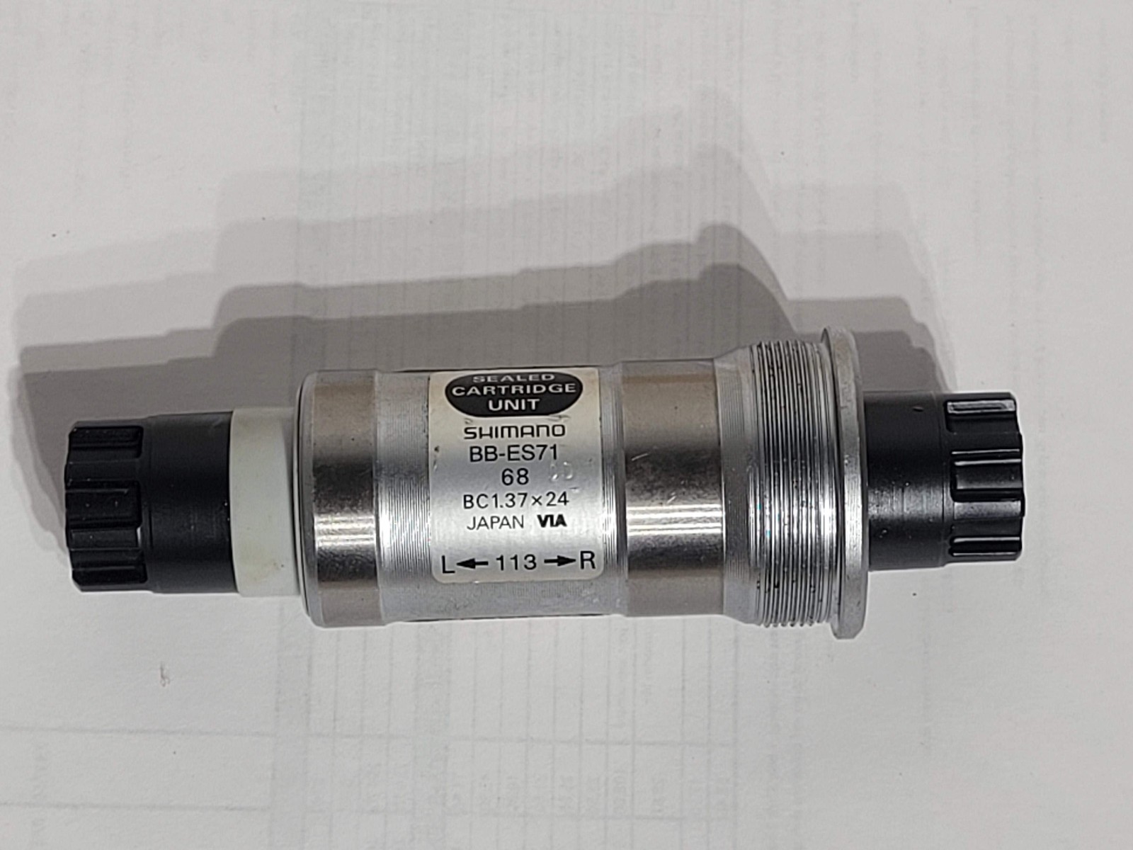 NOS Shimano Deore XT BB-ES71 113mm Hollowtech English BSA Bottom Bracket
