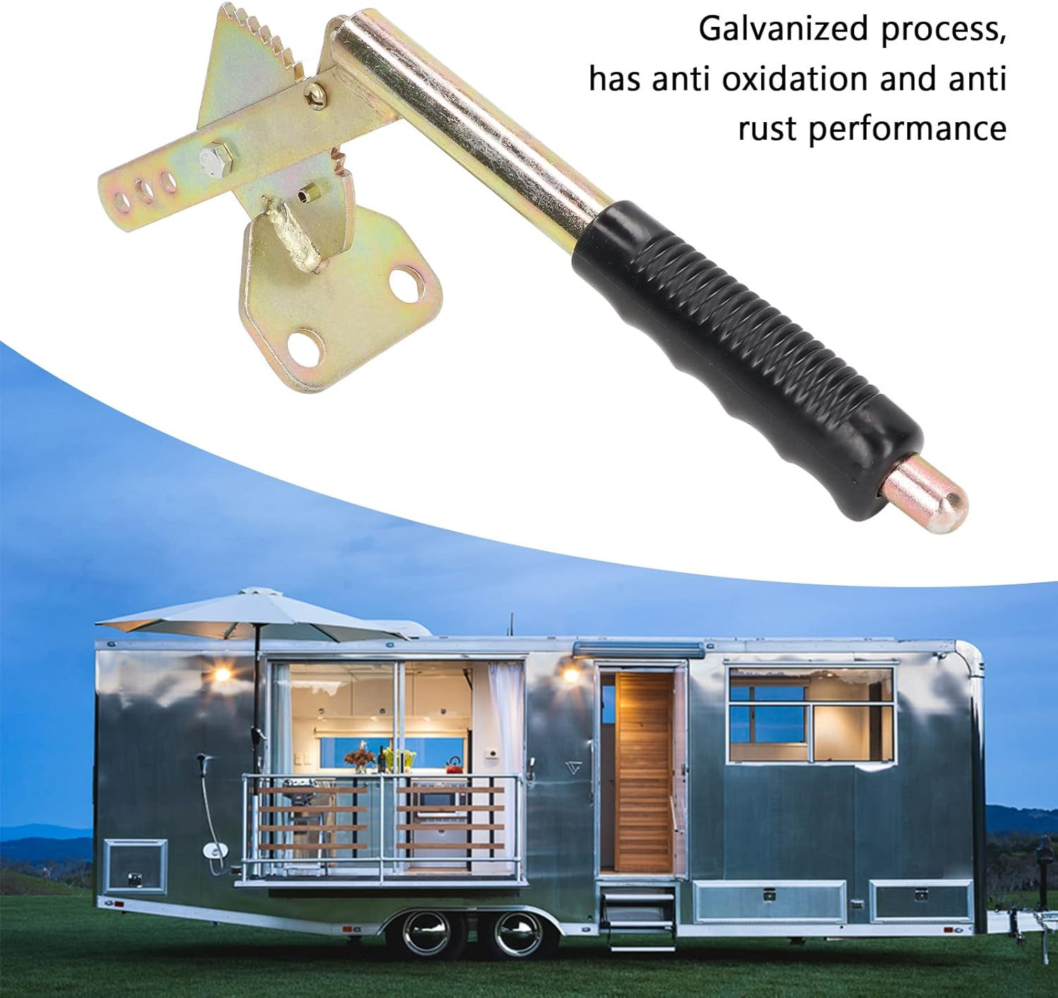 Trailer Hand Brake Lever Antislip Galvanized Steel Parking Brake Handle for Trai