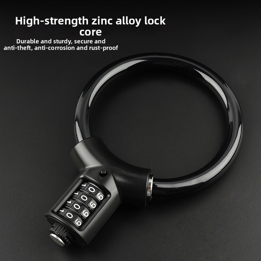 Bicycle U-Lock 4 Digit Keyless Lock 11.3 x 8.5 x 3 cm Black Blue Orange Green
