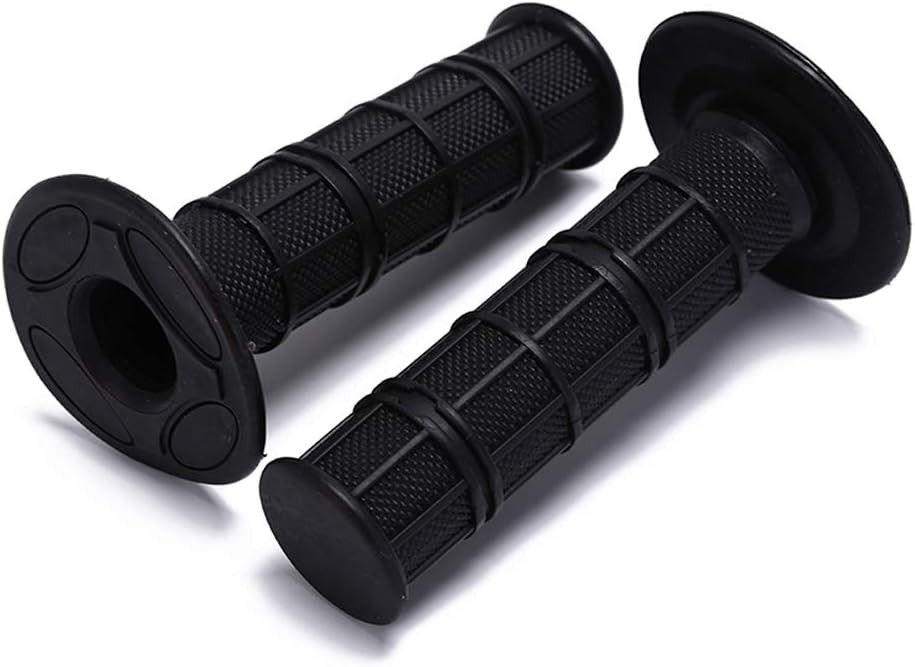 22mm 7/8″ Universal Motorcycle Anti-Slip Rubber Handlebar Grips f Color: Black