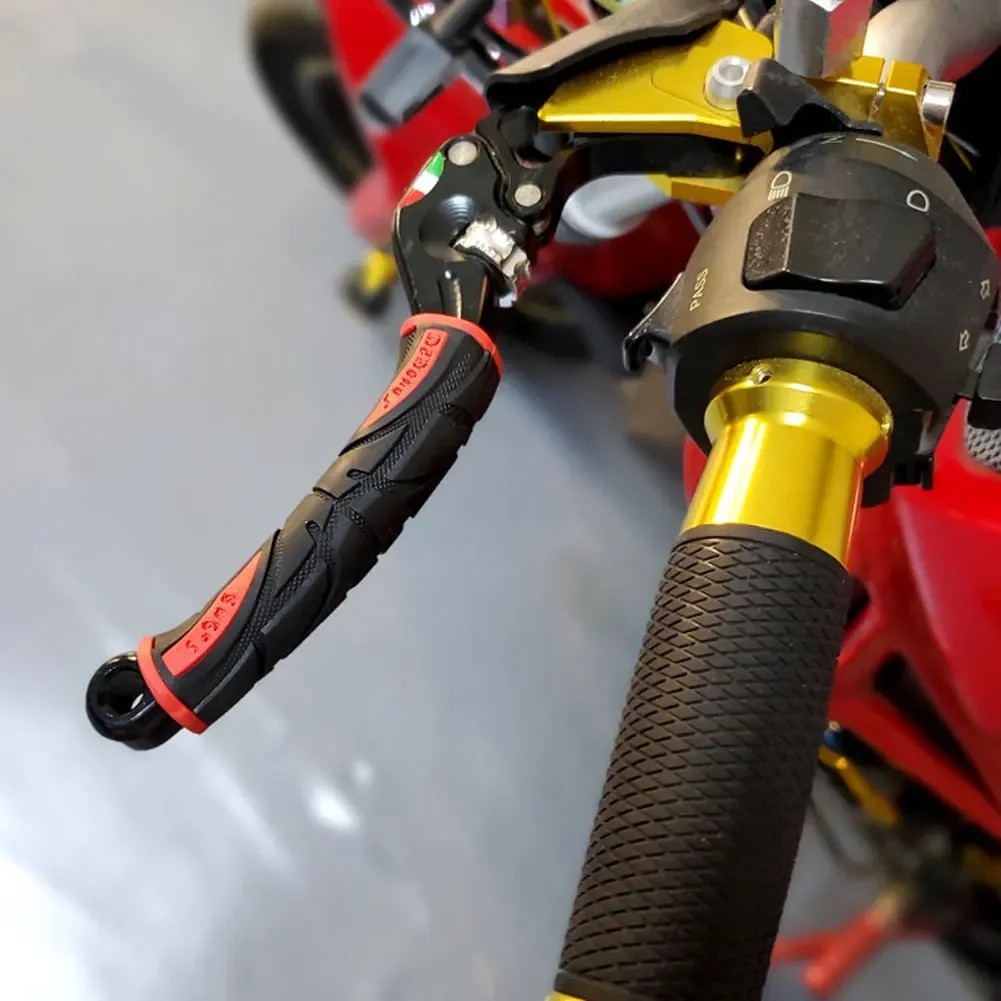 Universal Motorcycle Handlebar Grip Covers Non-Slip Brake Lever Protector Set