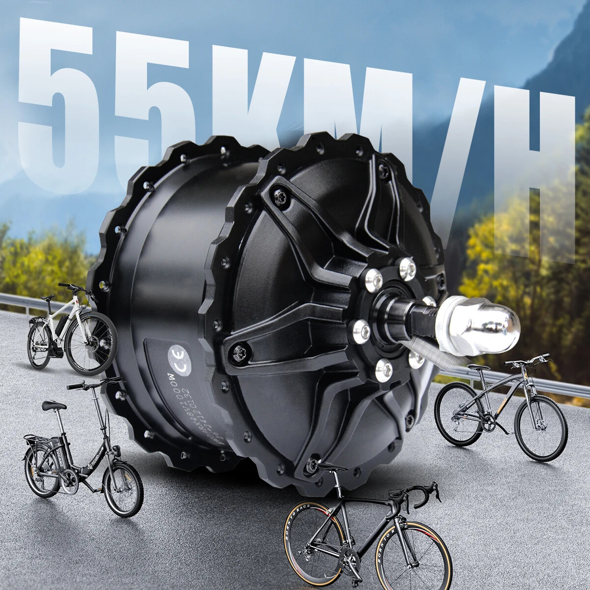 Snow E-bicycle Fat Tire Motor 48V 1000W 4.0Tyre Brushless Rear Rotate Hub Motor