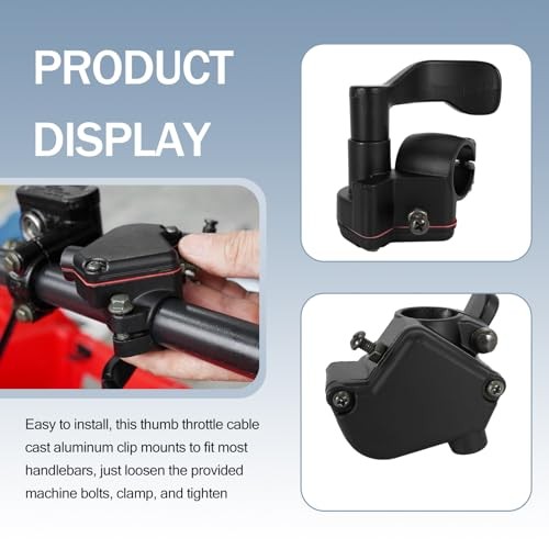 1 PC Motorcycle Thumb Controller Throttle Cable, 46.5″ Metal Durable Throttle