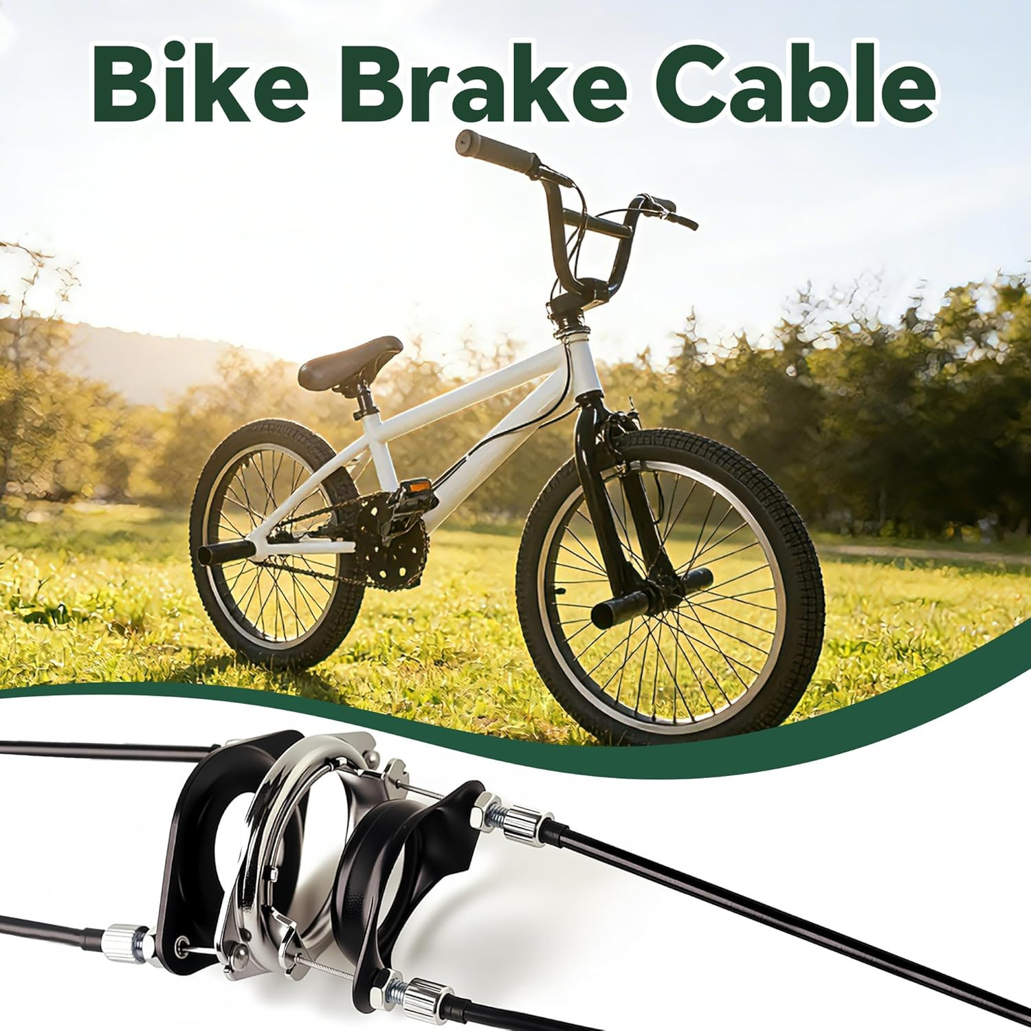BMX Bike Gyro Brake Cables Front+Rear with Spinner Rotor Full Kit, Bicycle
