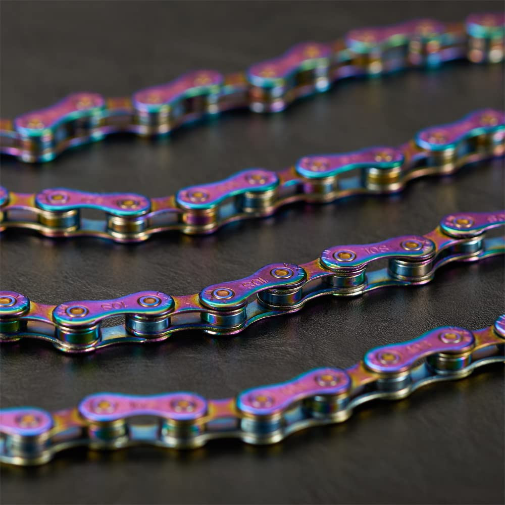 10 Speed Bike Chain Rainbow Chain for Bike 1/2″ X11/128 116 Links Lightweight Bi