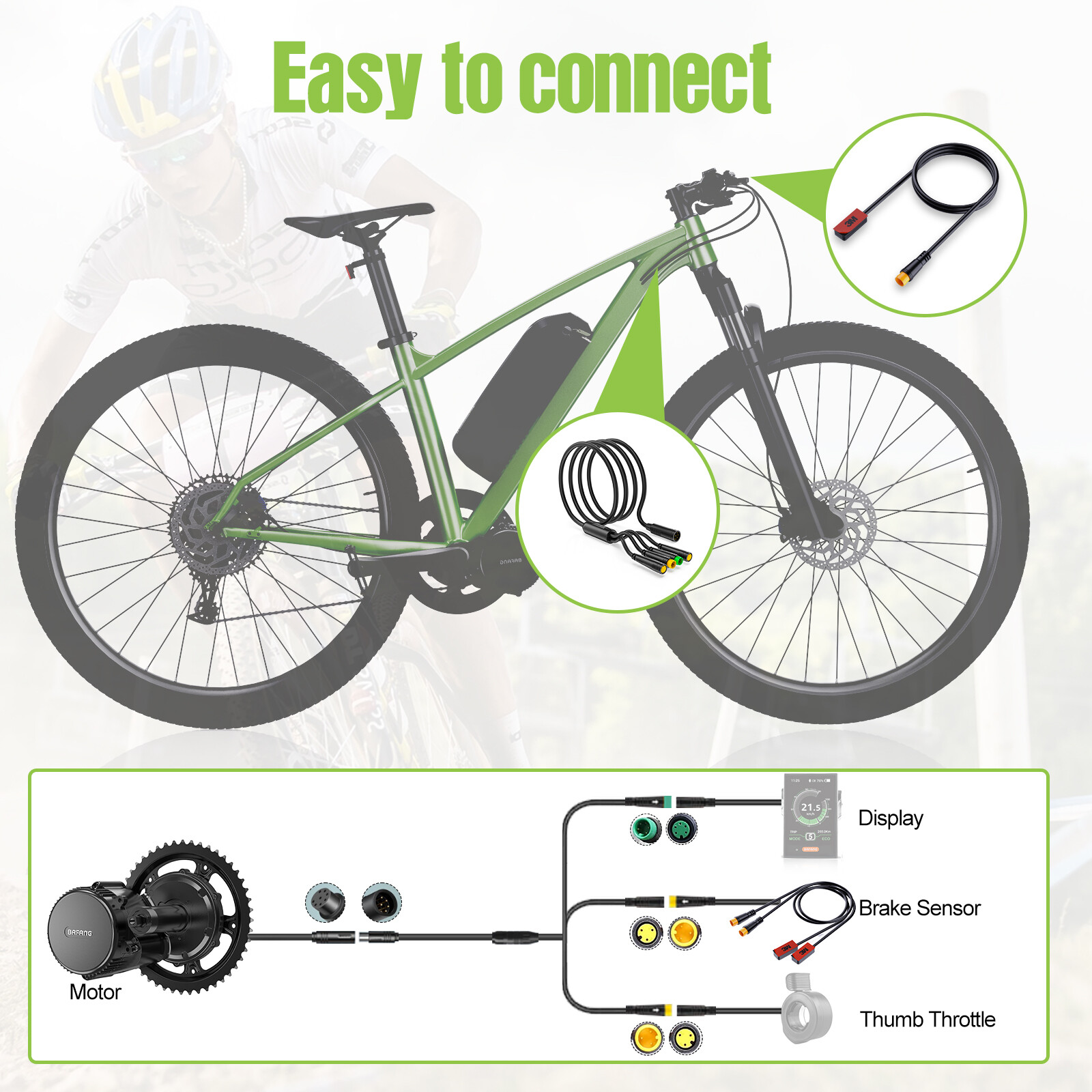 Electric Bike Hydraulic Brake Sensor For BAFANG BBS01 BBS02 BBSHD BBS01B BBS02B