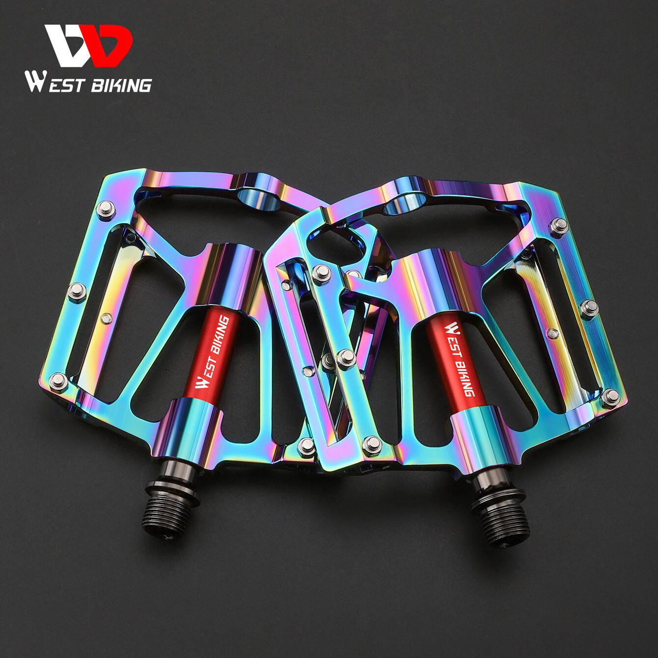 WEST BIKING 3 Sealed Bearing Bicycle Pedals Aluminum Bike Pedals 9/16 in a Pair