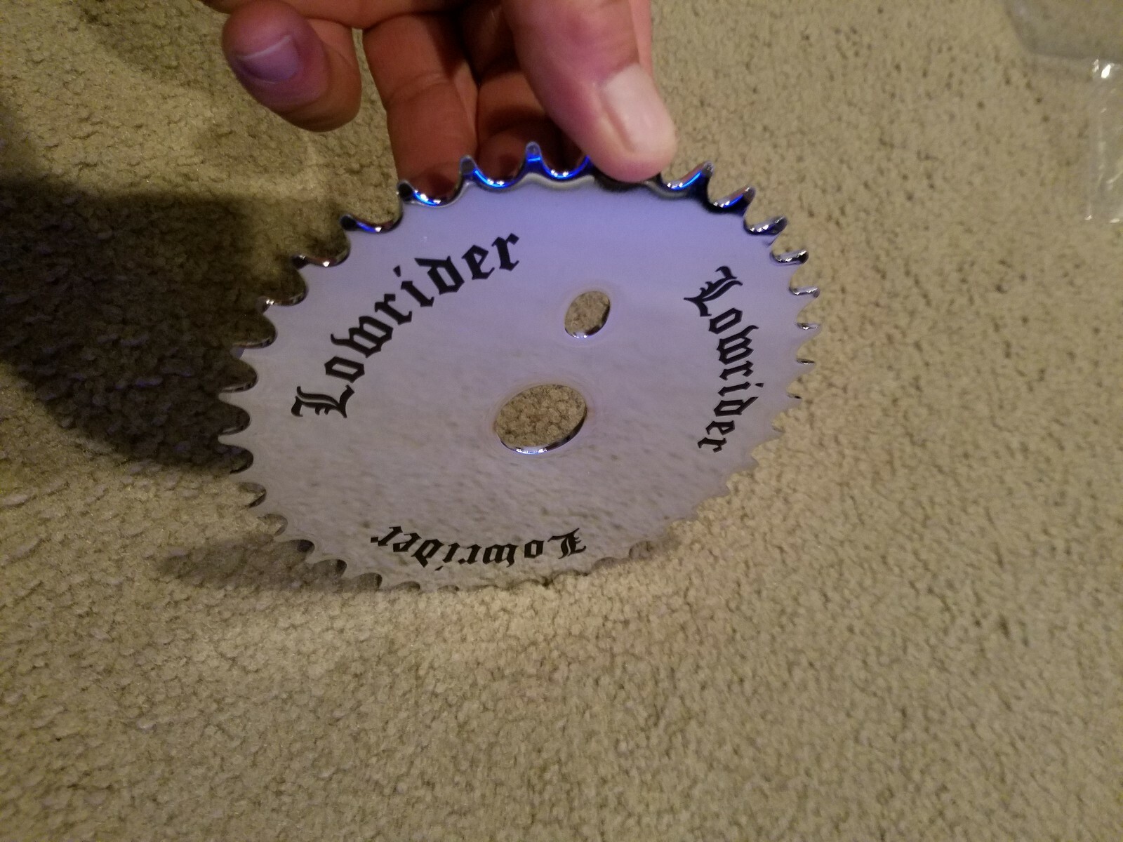 AUTHENTC CHROME LOWIDER SPROCKET/CHAINRING W/ LOGO BEACH CRUISER BICYCLES, 44 T