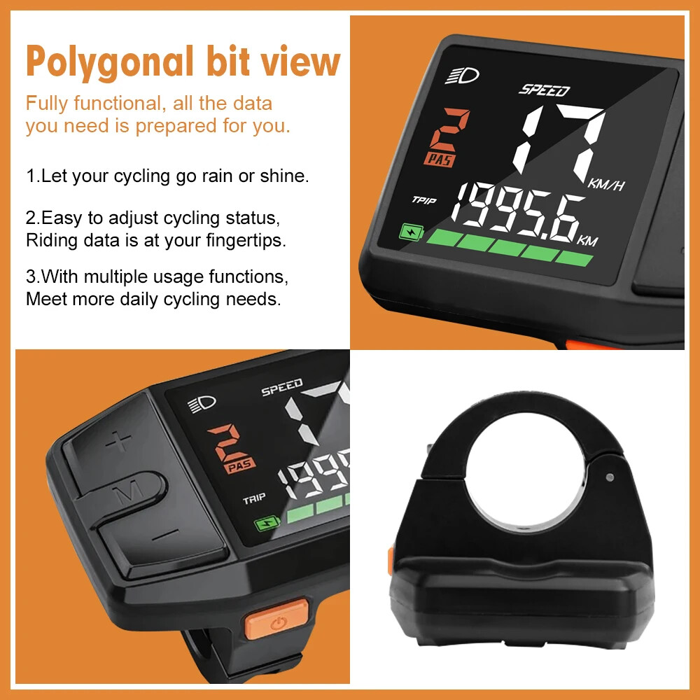 DZ41 E-bike LCD Display for BBS01B BBS02B BBSHD Mid Motor Hub Motor 5PIN Female