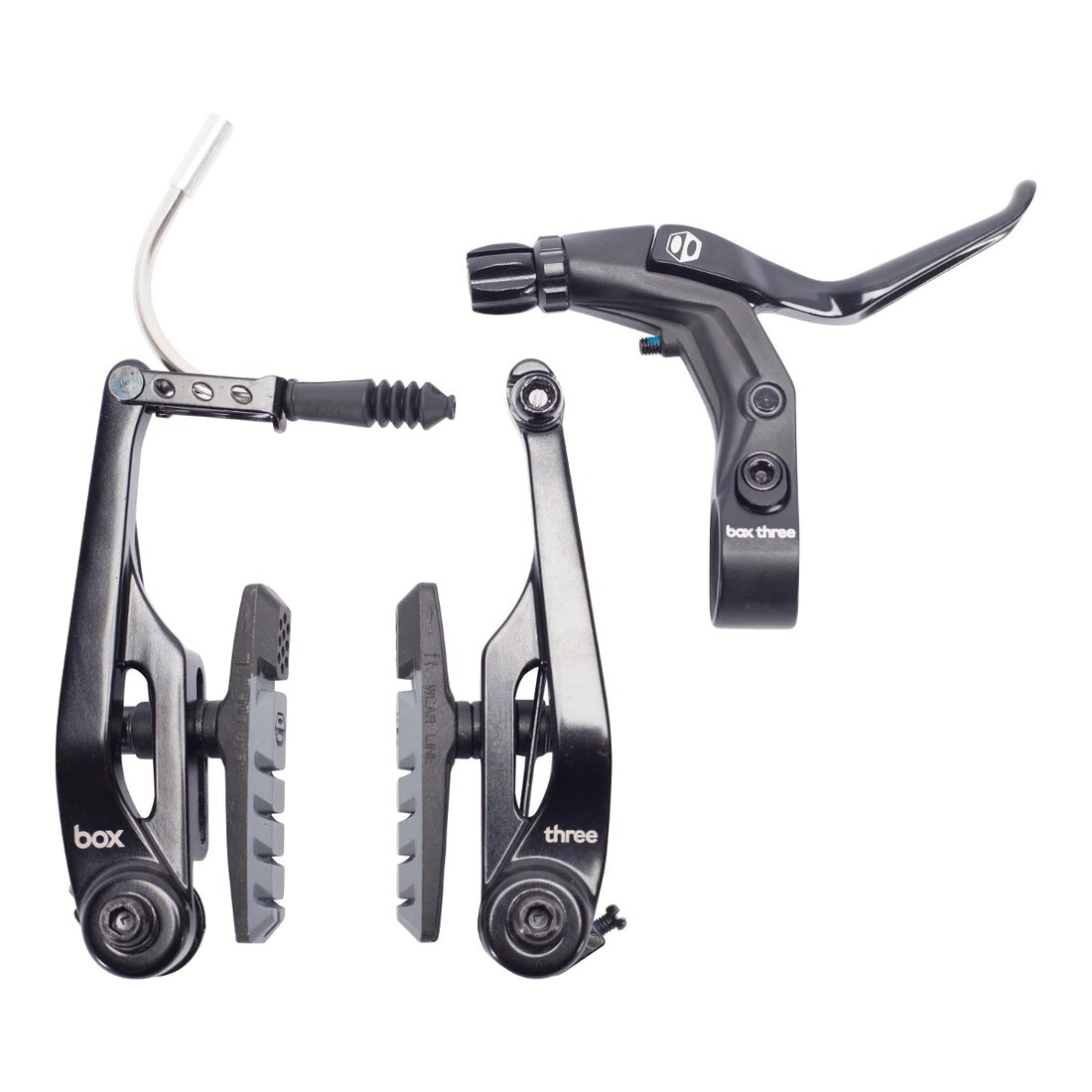 BOX COMPONENTS BMX PRO V-BRAKE KIT BOX THREE WITH LEVER AND CABLE 108MM BLACK