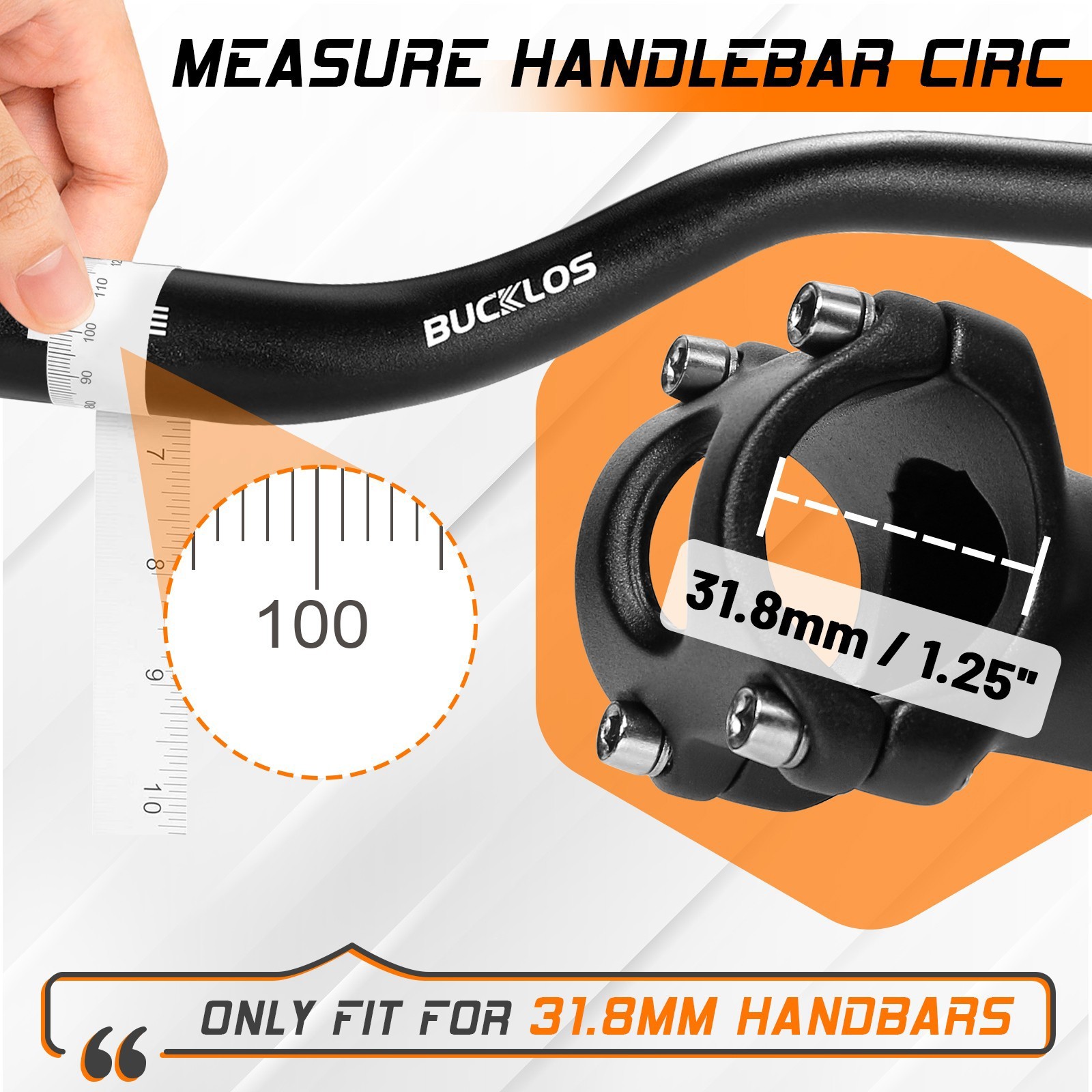 BUCKLOS Adjustable ±60° MTB Bike Stem Road Bicycle Handlebar Fork Riser 31.8mm