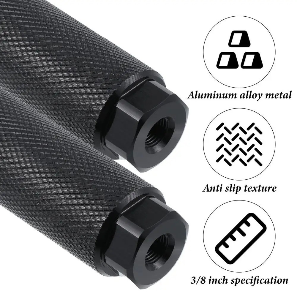 1pc Bike Pegs Aluminum Alloy Lead Foot Bicycle Pegs MBX Pegs Fit 3/8 in Axles