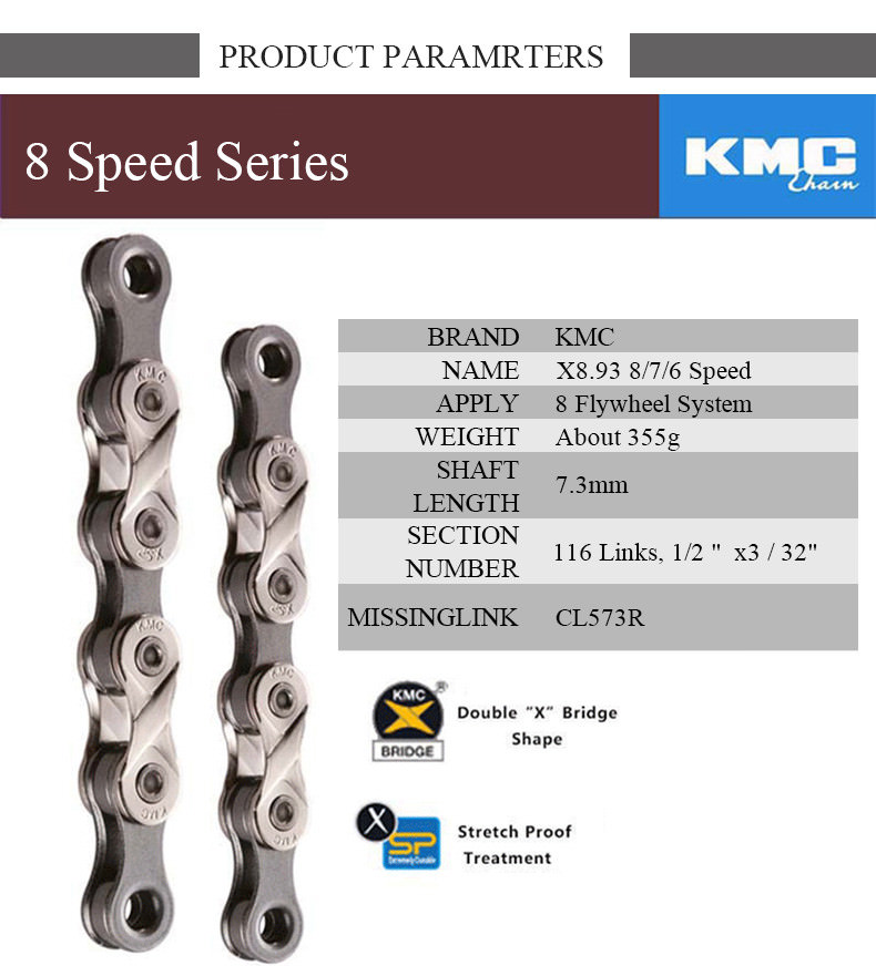 KMC Bicycle Chains 6 7 8/9/10 11 12 Speed MTB RoadBike Chain X8/X9/X10/X11.93