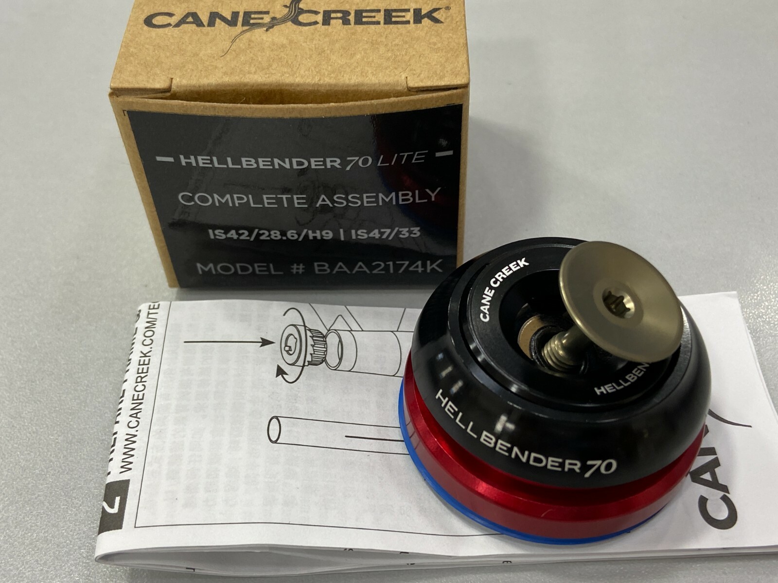 Cane Creek Hellbender 70 Lite Complete Headset IS42/28.6/H9|IS47/33 #BAA2174K