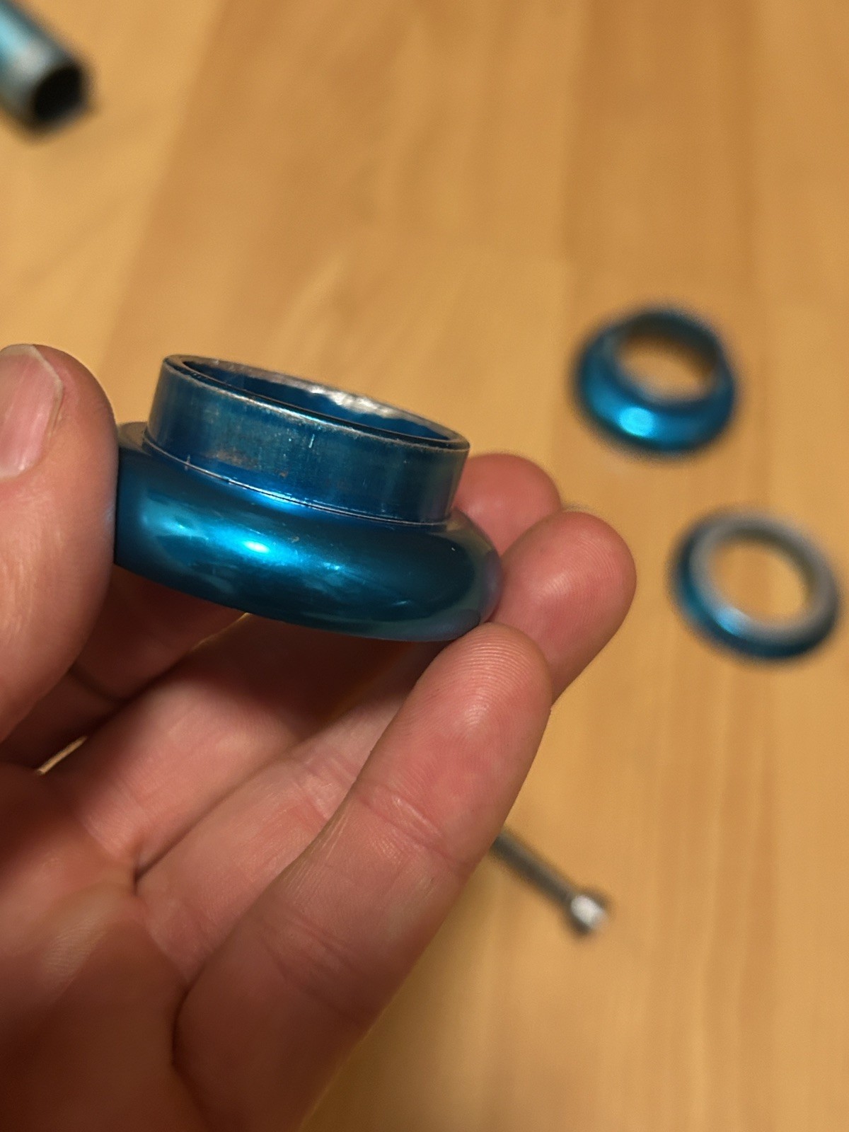 Vintage Early 1990’s Chris King TURQUOISE 1-1/8″ NO LOGO Headset RARE 90s MTB 👀