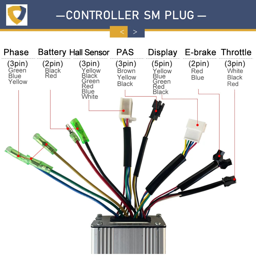 Electric Bike 36V/48V 15A/17A/22A/25A/30A/50A KT Squarewave/Sinewave Controller