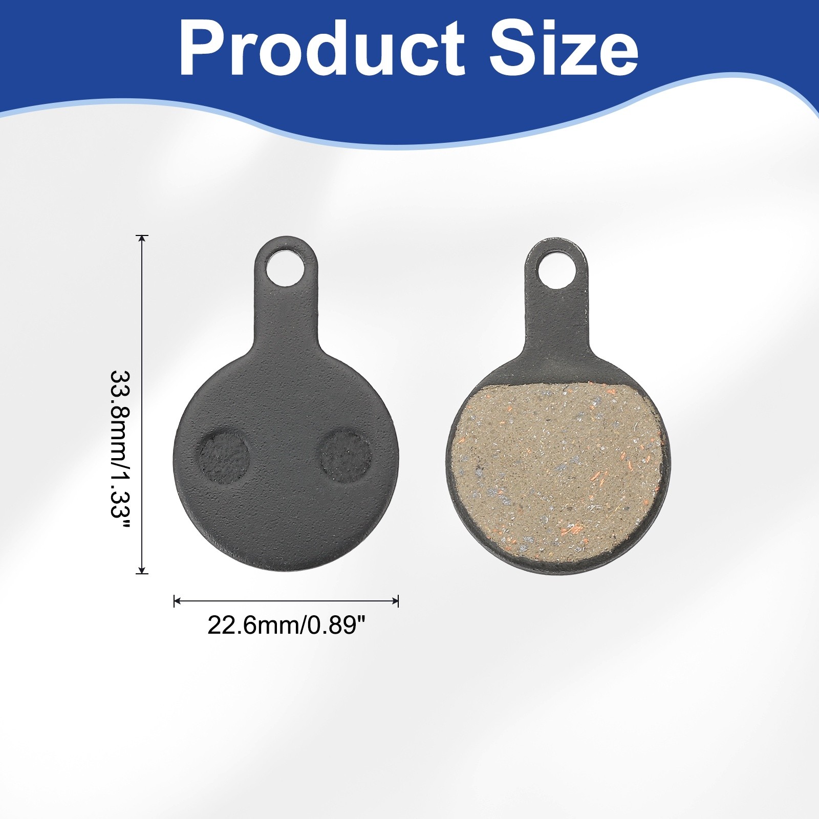 2set Disc Brake Pad 0.89″ x 1.33″ Bike Brake Pad, Black