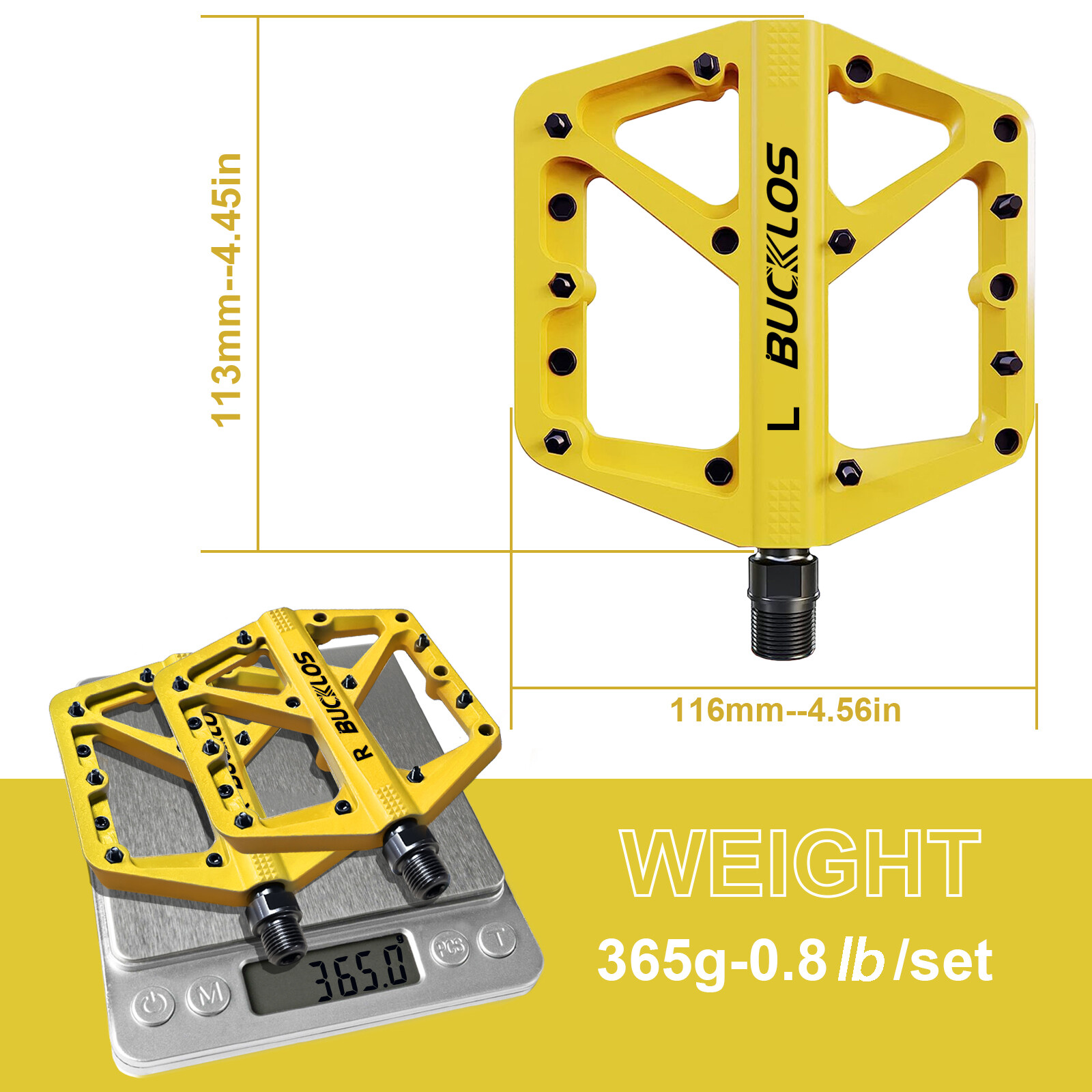 MTB PEDALS BIKE FLAT SEALED BEARING NYLON BICYCLE ROAD PLATFORM WIDEN PEDALS US