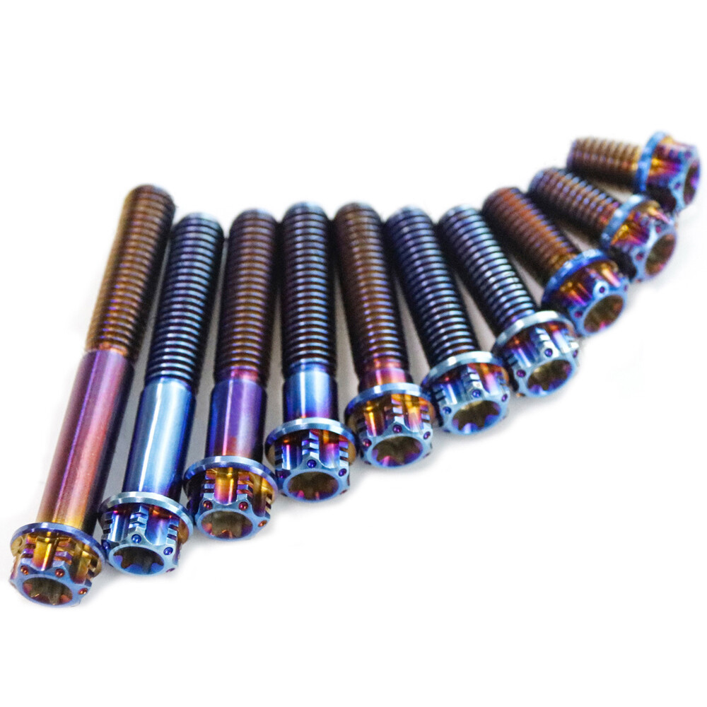 Titanium alloy Screws M8x20 25 30 35 40 45 50 55 60 70 80 90mm Flange Star Bolts