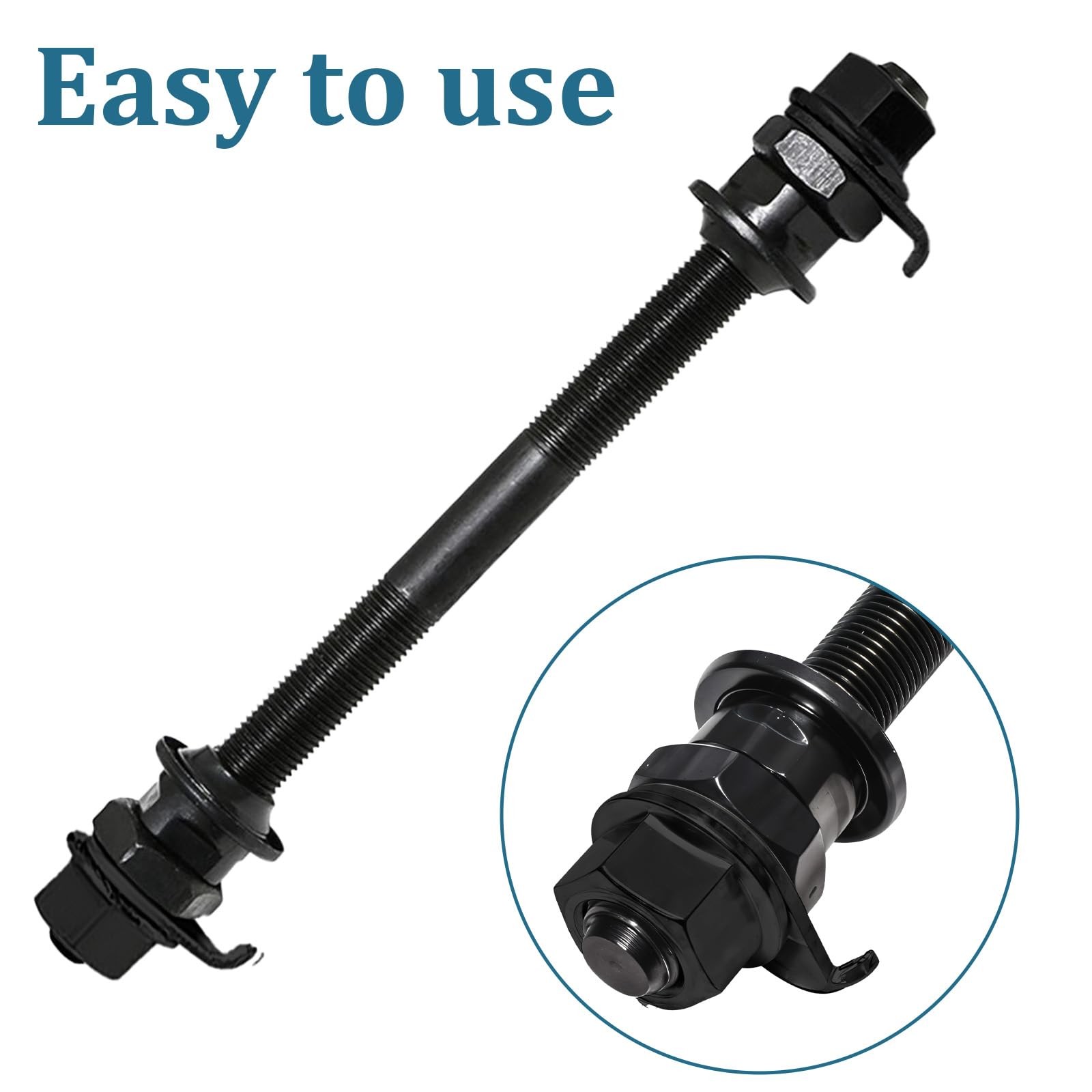 3/8 Inch Black Flange Shaft Nut Kits Bicycle Hub Axle Washer Lock Fastener