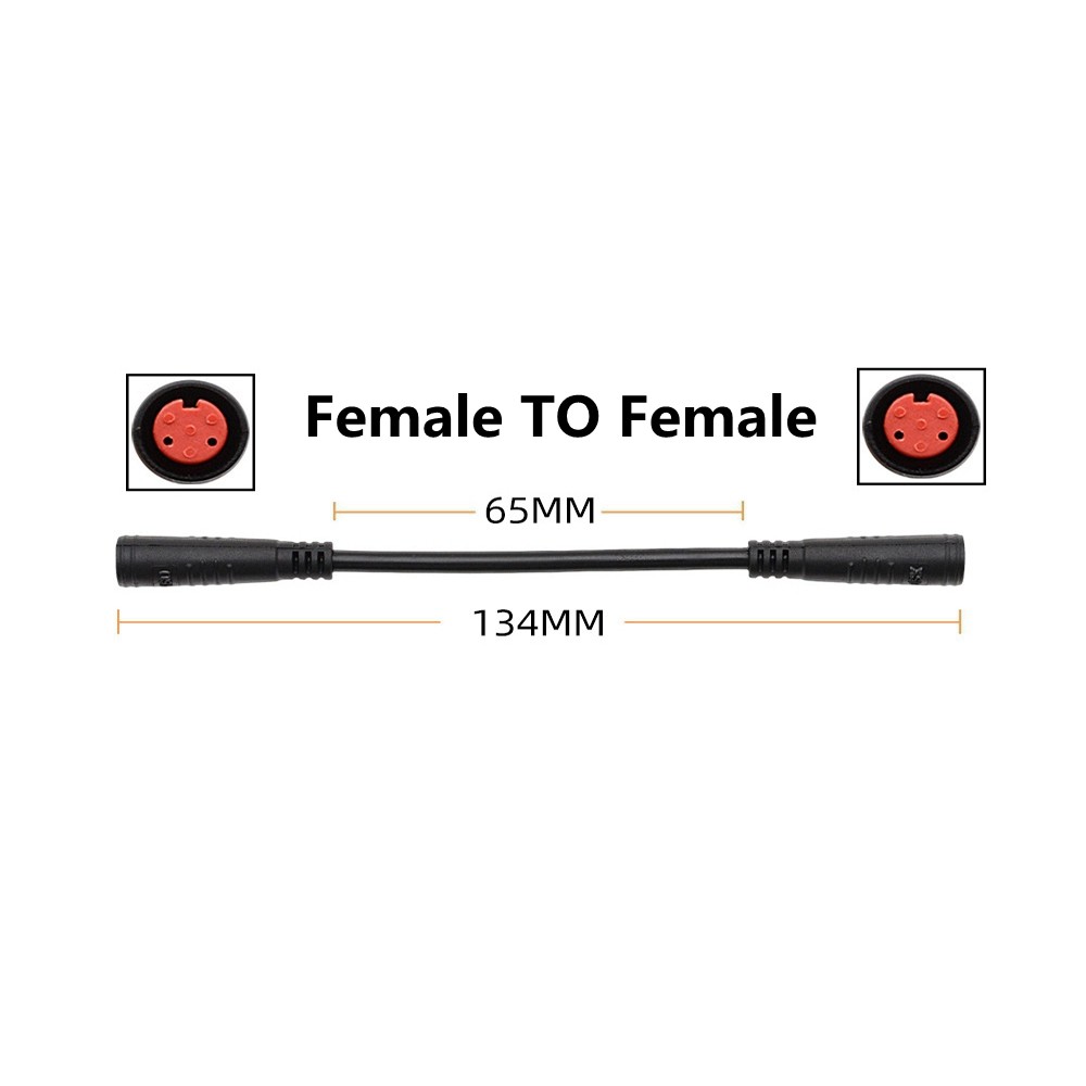 Ebike Extension Cable M8 2 Pin Waterproof Connector Cable Male to Female/Male
