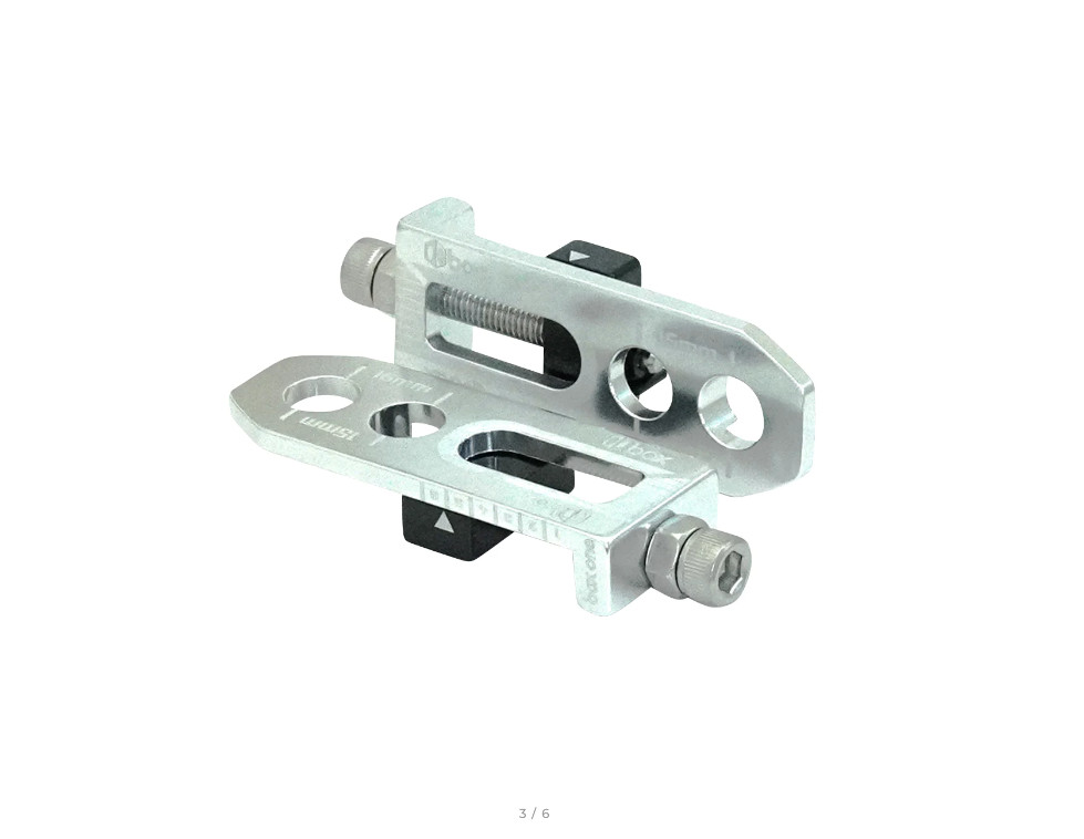 BMX Box Components One Bike Bicycle Chain Tensioner – 10mm x 2 Axle Hole Silver