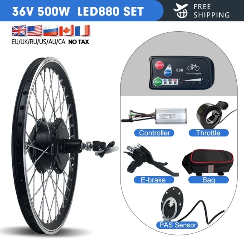 36V/48V 500W Rear Cassette Brushless Geared Hub Motor for MTB Electric Bicycle