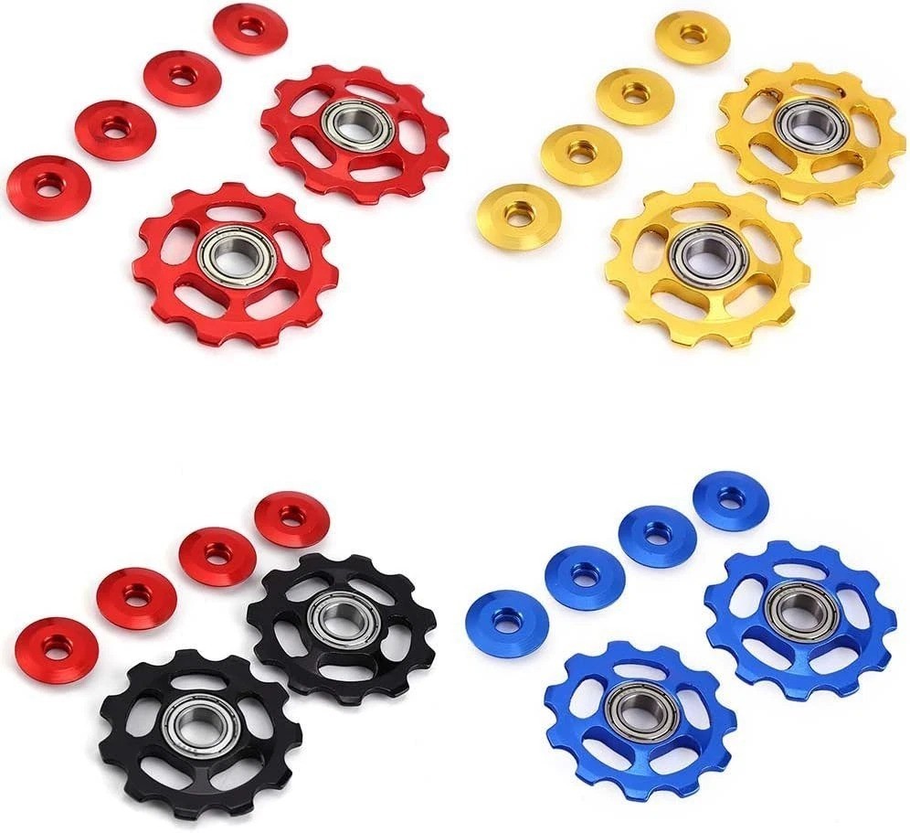 2 Pcs 11T Aluminum Sealed Bearing Jockey Wheel Rear Derailleur Pulley for Shiman