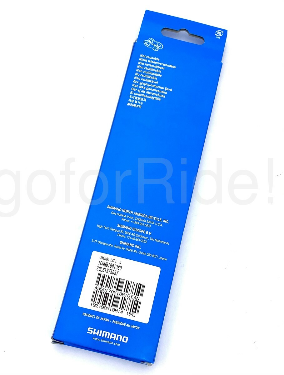 Shimano Deore CN-M6100 HG 1×12 2×12 Speed Chain w/Quick Link 1 Pair 138 Links