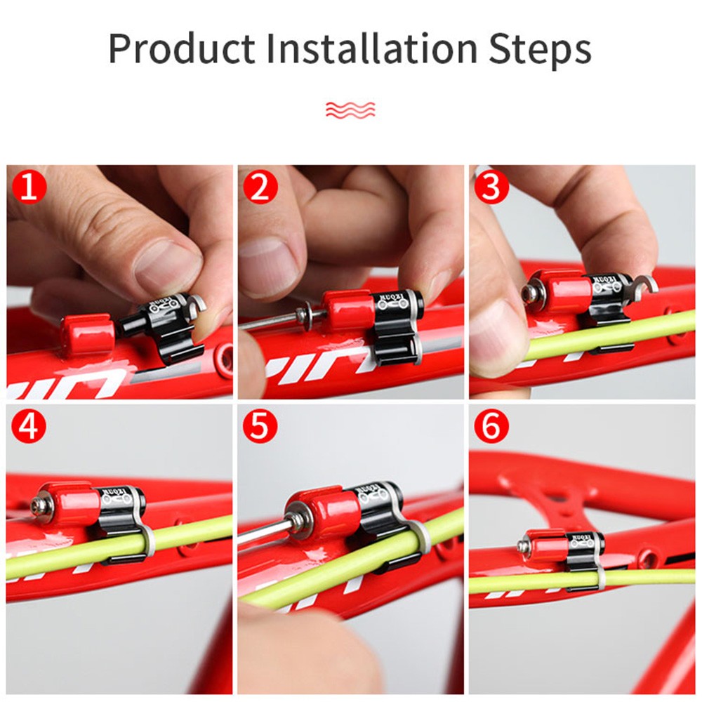 5pcs MTB Mountain Bike Bicycle Oil Line Tube Pipe Conversion Mount Upgrade Parts