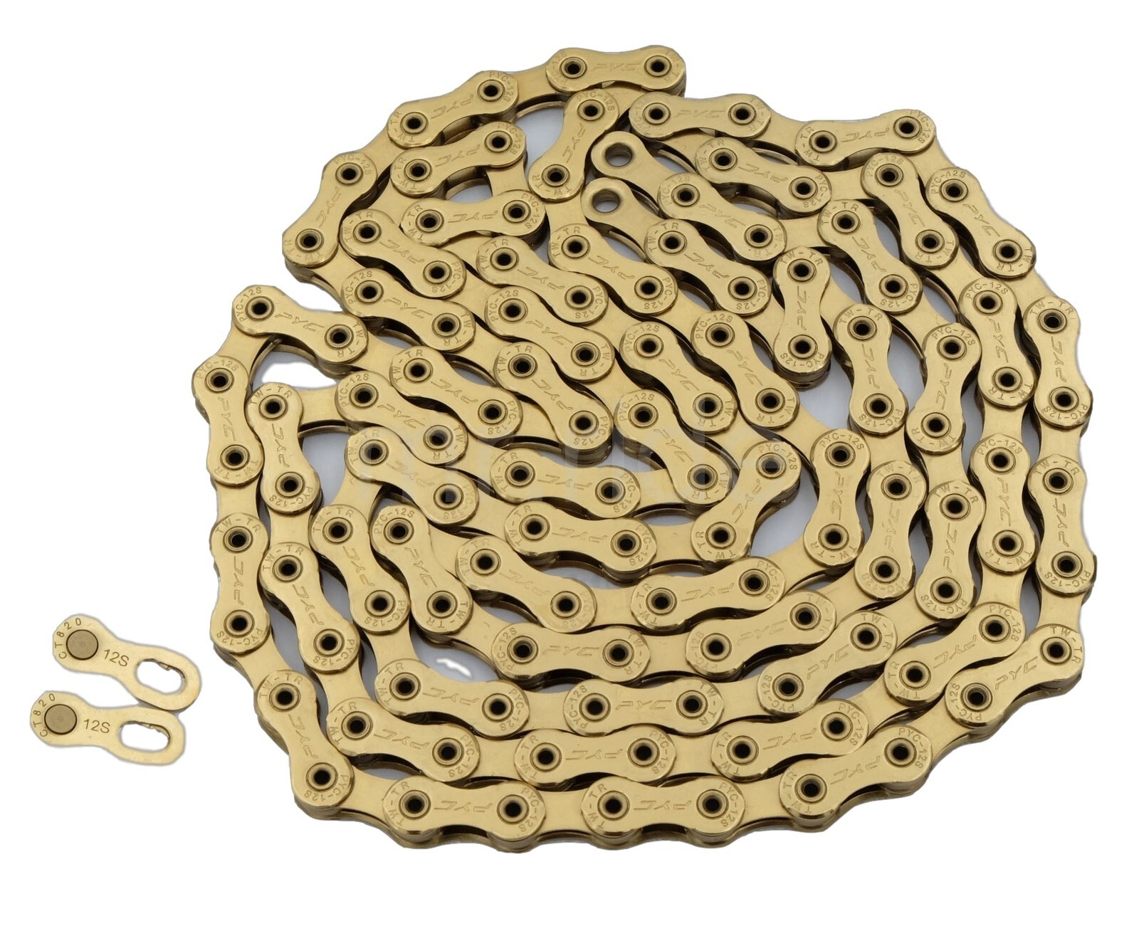 PYC SP1201 12-Speed 1/2″X11/128″ 126L Road Bike Ceramic Coating Chain Ti Gold